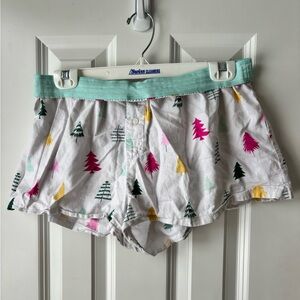 Colsie Colorful Pine Tree Pajama Shorts